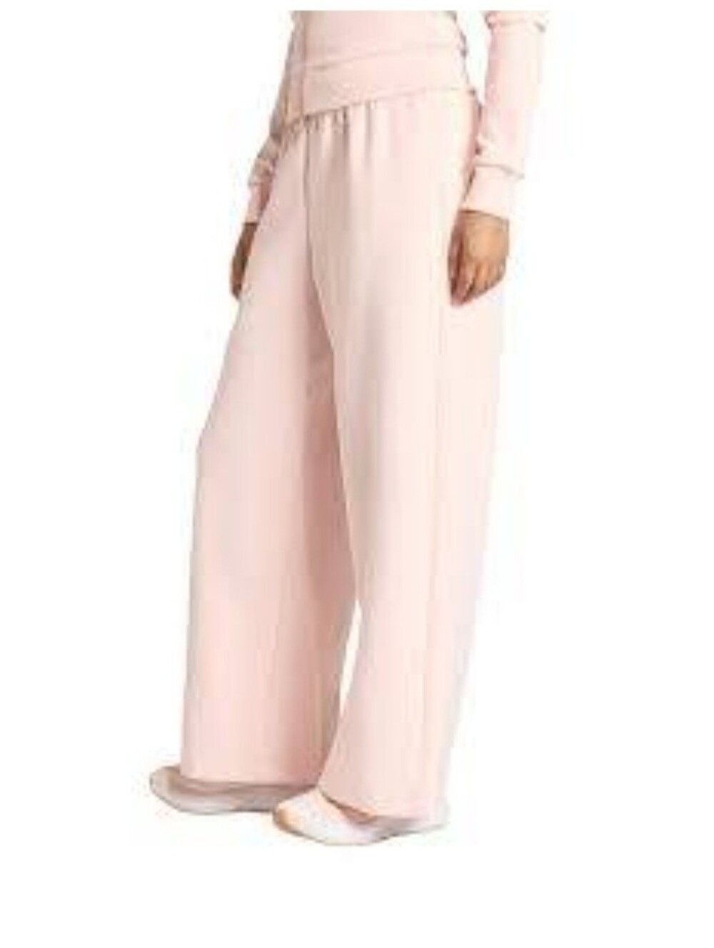 adidas Baby Pink Wide-Leg Track Pants